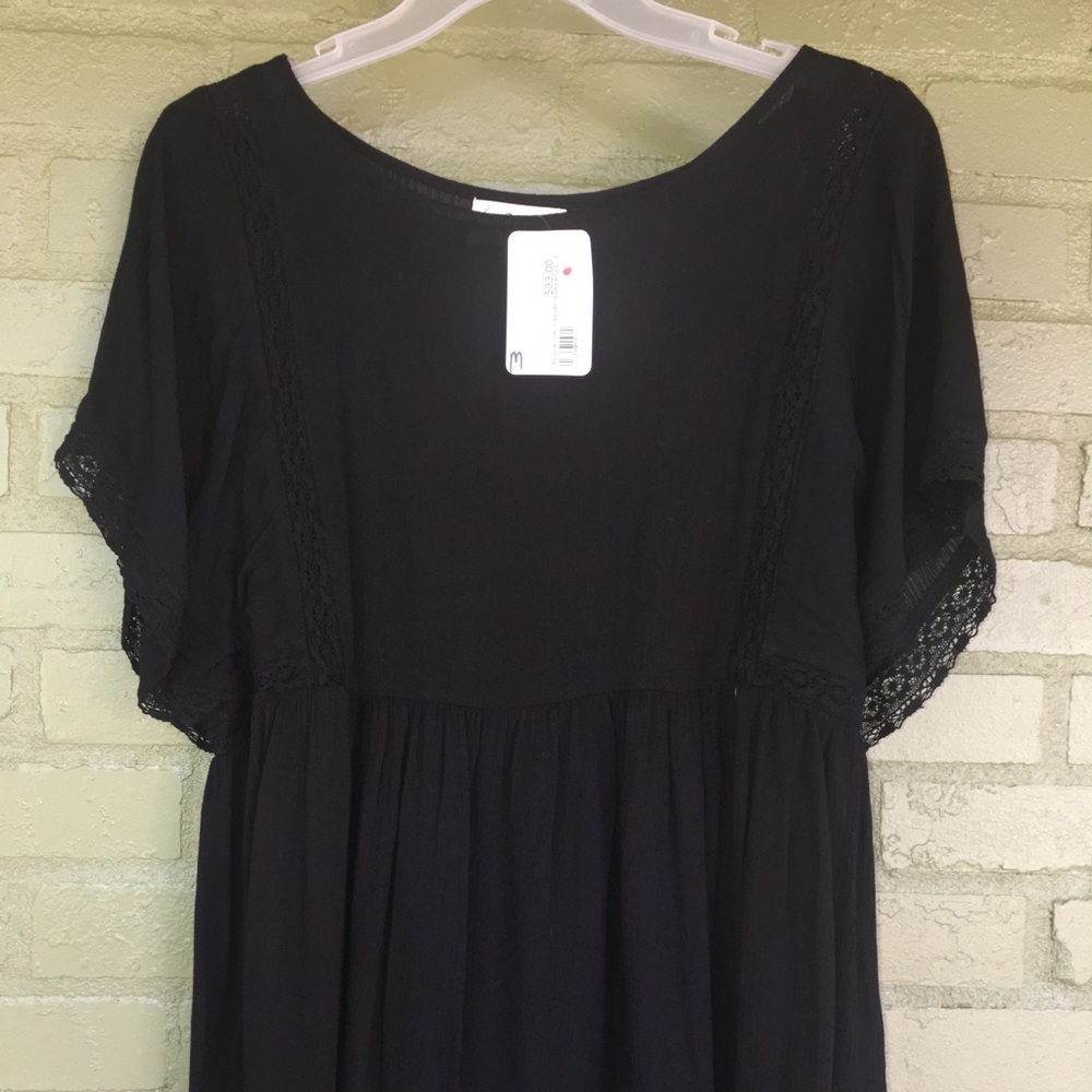 Black babydoll shirt